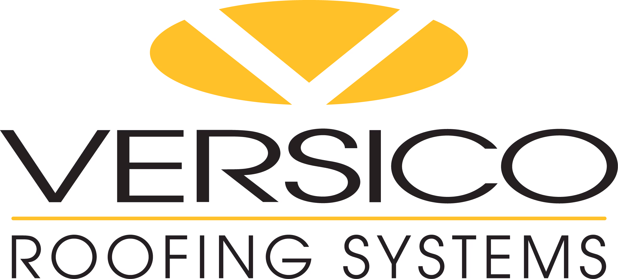 Versico Roofing Systems logo with stylized yellow roof icon above the company name.
