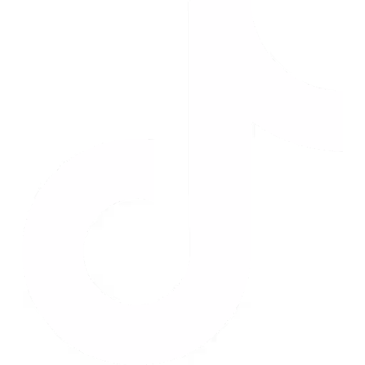 White TikTok logo on a transparent background.